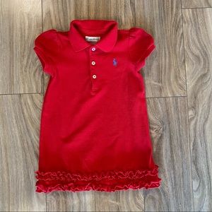 Polo by Ralph Lauren Mesh Puffed Short Sleeve Polo Dress 18M